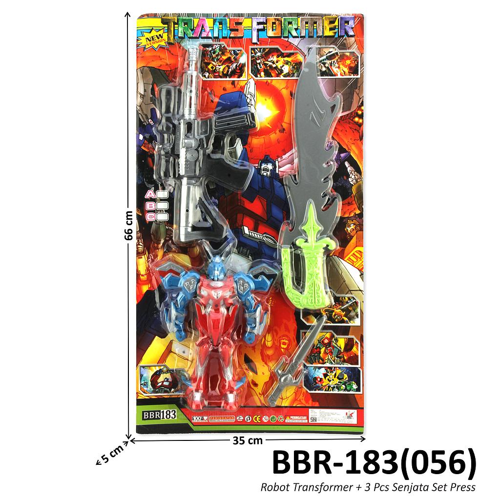 Senjata Set Senapan Kretek Golok Pedang dan Robot Gundam Trans Former Press @40