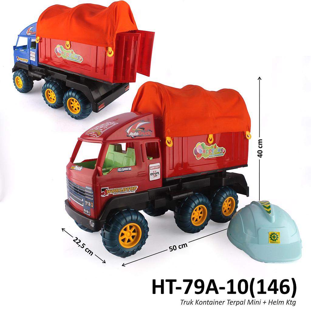 Truk Box Terpal Roda Hitam + Helm Worldtop Ktg @10