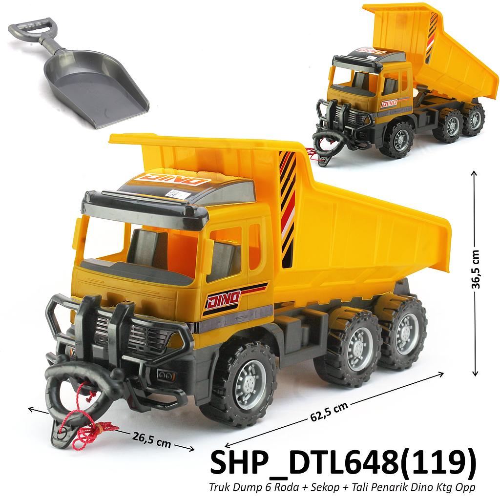 Truk Konstruksi Dump Tronton 63 cm F/W + Sekop + Tali Penarik Dino Ktg Opp @4