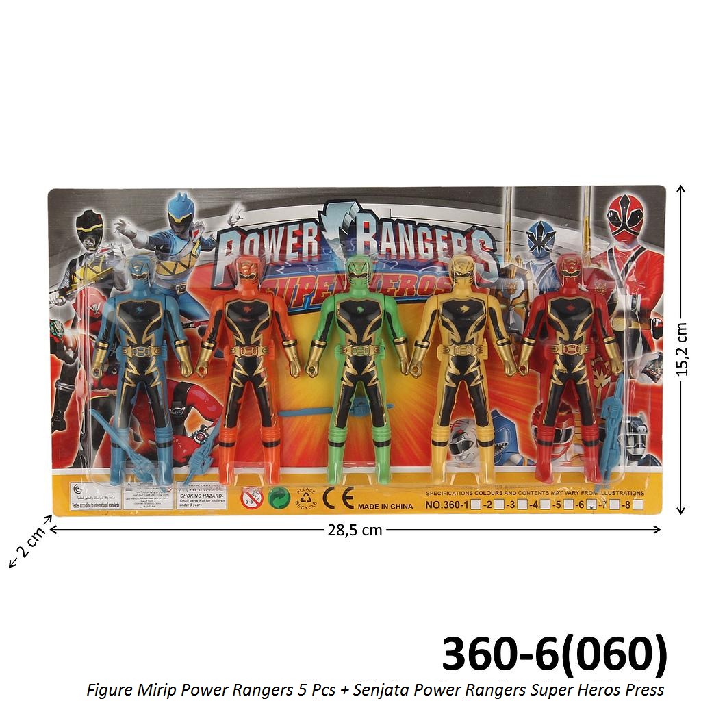 Action Figure Power Rangers 5 Pcs Set Senjata Power Rangers Super Heros Press @300