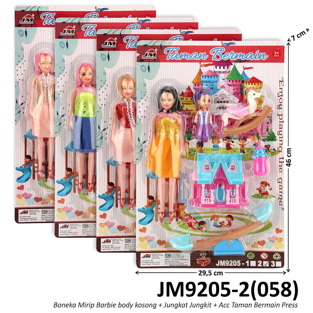Boneka Barbie Set Taman Bermain Jungkat Jungkit Ayunan Kuda dan Rumah Press @72