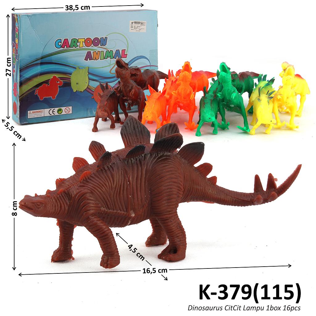 Squishy Dinosaurus Lampu Cartoon Animal 1 Box 16 Pcs Loose Pack @432