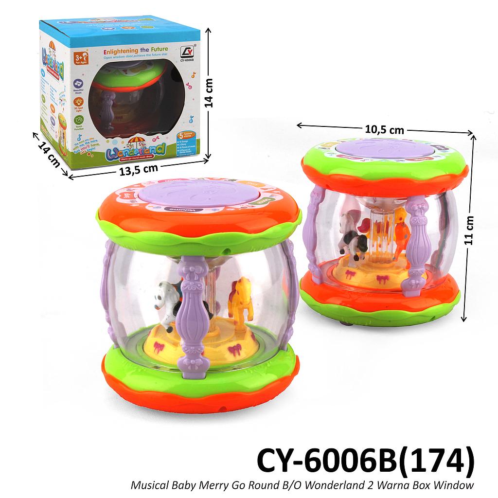 Baby Musical Komidi Putar B/O Berputar Musik Lampu Wonderland Box Window @60