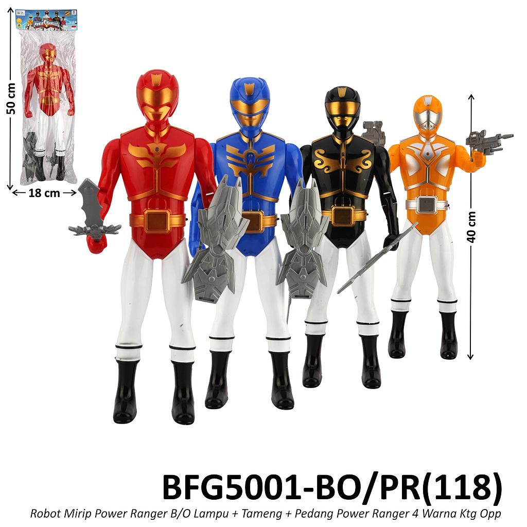 Action Figure Power Rangers Set Pedang dan Tameng 40 cm B/O Suara Lampu 4 Karakter Ktg PVC @72