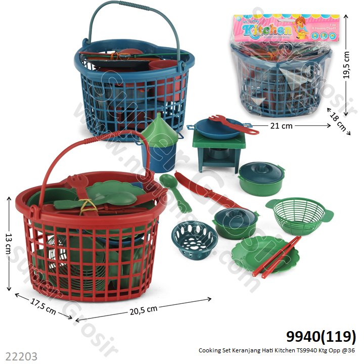 Cooking Set Keranjang Hati Kitchen TS9940 Ktg Opp @36