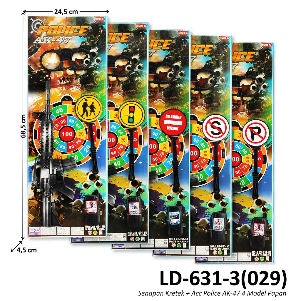 Senapan Kretek Set Borgol HP dan Acc Police AK-47 4 Varian Papan @78