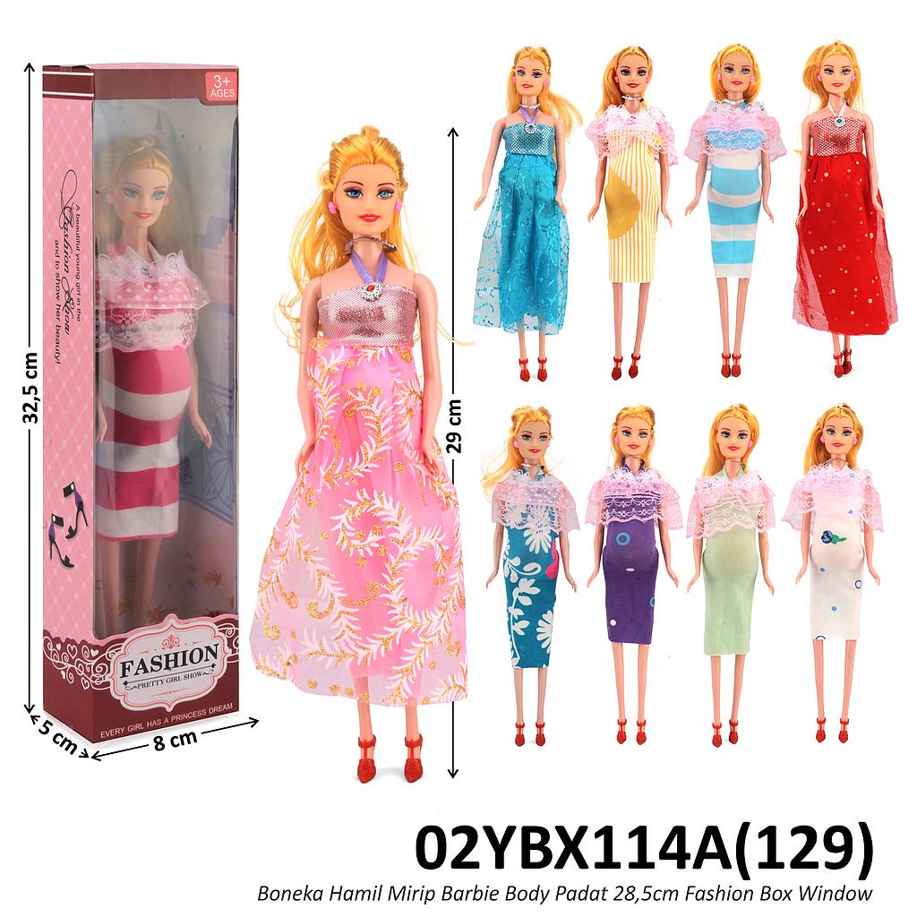 Boneka Barbie Hamil Body Padat Fashion Box Window @221