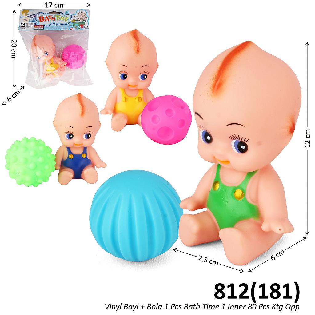 Vinyl Boneka Bayi Set Bola 1 Pcs Bath Time 1 Inner 80 Pcs Ktg Opp @160