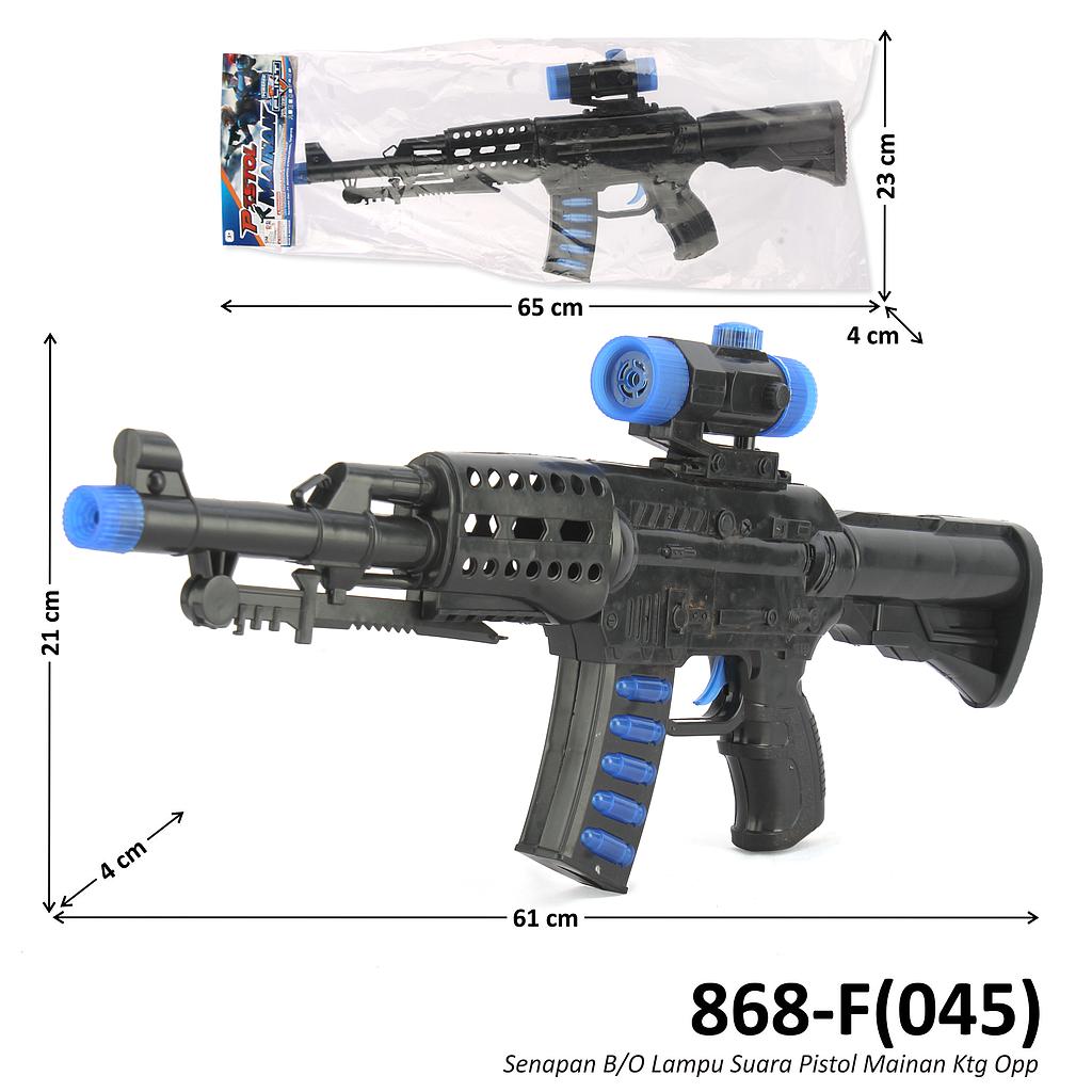 Senapan B/O Suara Lampu 61 cm Pistol Mainan Ktg Opp @84