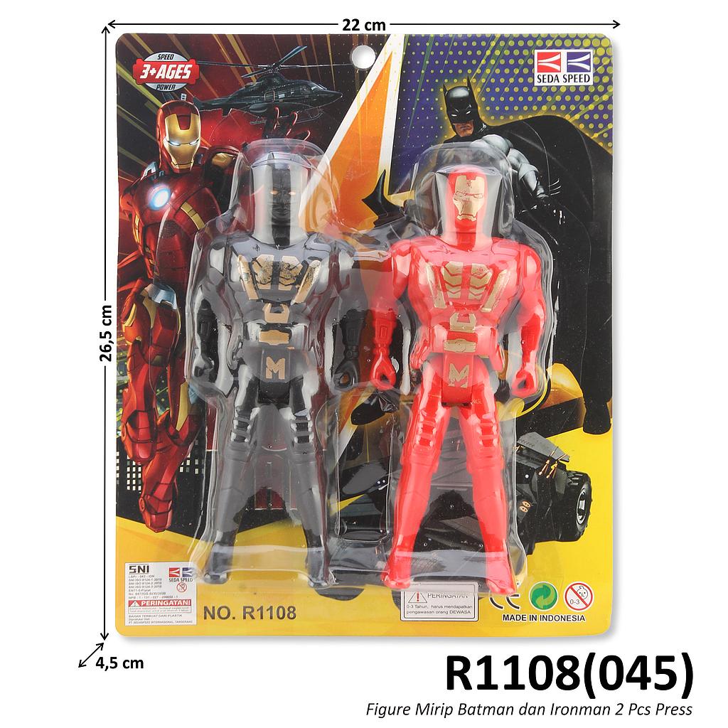 Action Figure 2 Pcs Batman dan Ironman Press @192