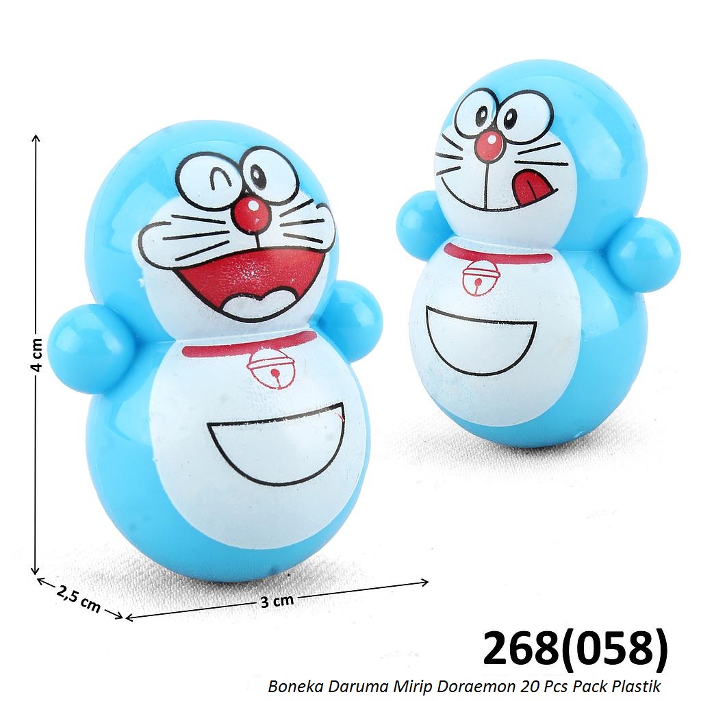 Boneka Daruma Doraemon 20 Pcs Pack Plastik @250