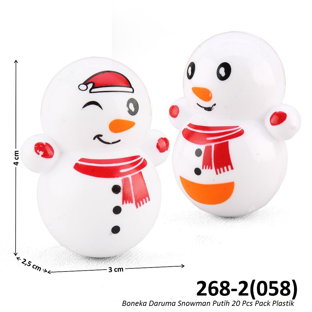 Boneka Daruma Snowman Putih 20 Pcs Pack Plastik @250