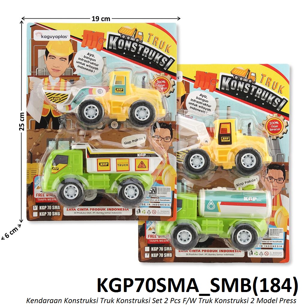 Truk Konstruksi Set 2 Pcs F/W Truk Konstruksi Press @72