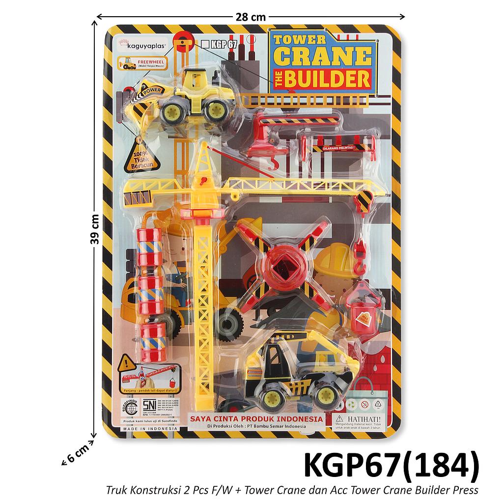 Truk Konstruksi Set 2 Pcs Tower Crane dan Acc F/W Builder Press @36
