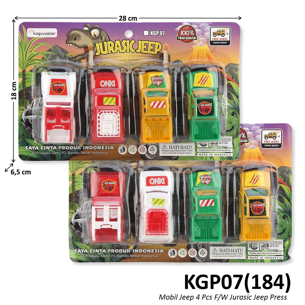 Mobil Jeep 4 Pcs F/W Jurasic Jeep Press @84