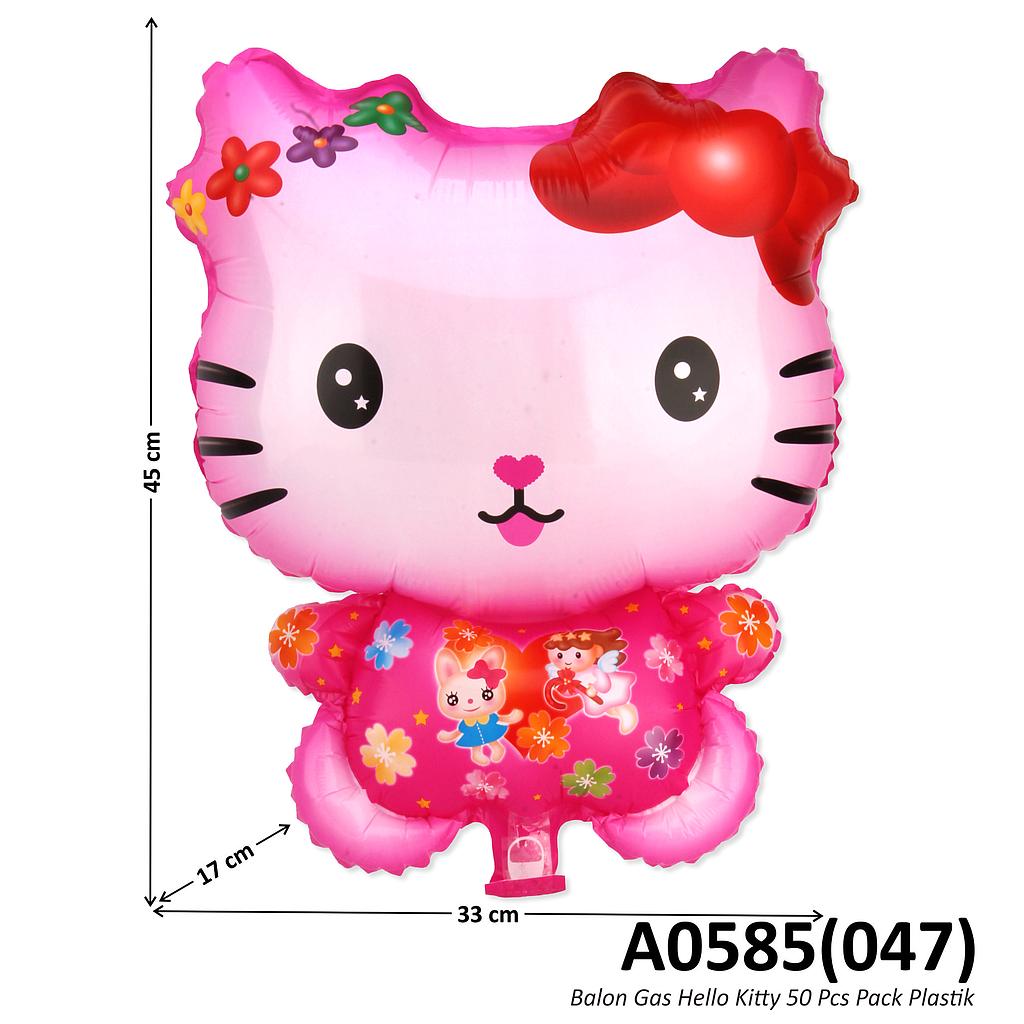 Balon Gas Hello Kitty 50 Pcs Pack Plastik @60