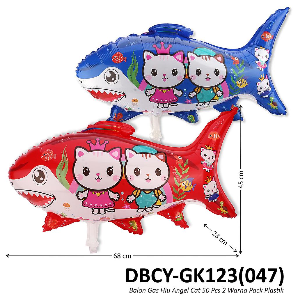 Balon Gas Hiu Angel Cat 50 Pcs 2 Warna Pack Plastik @60
