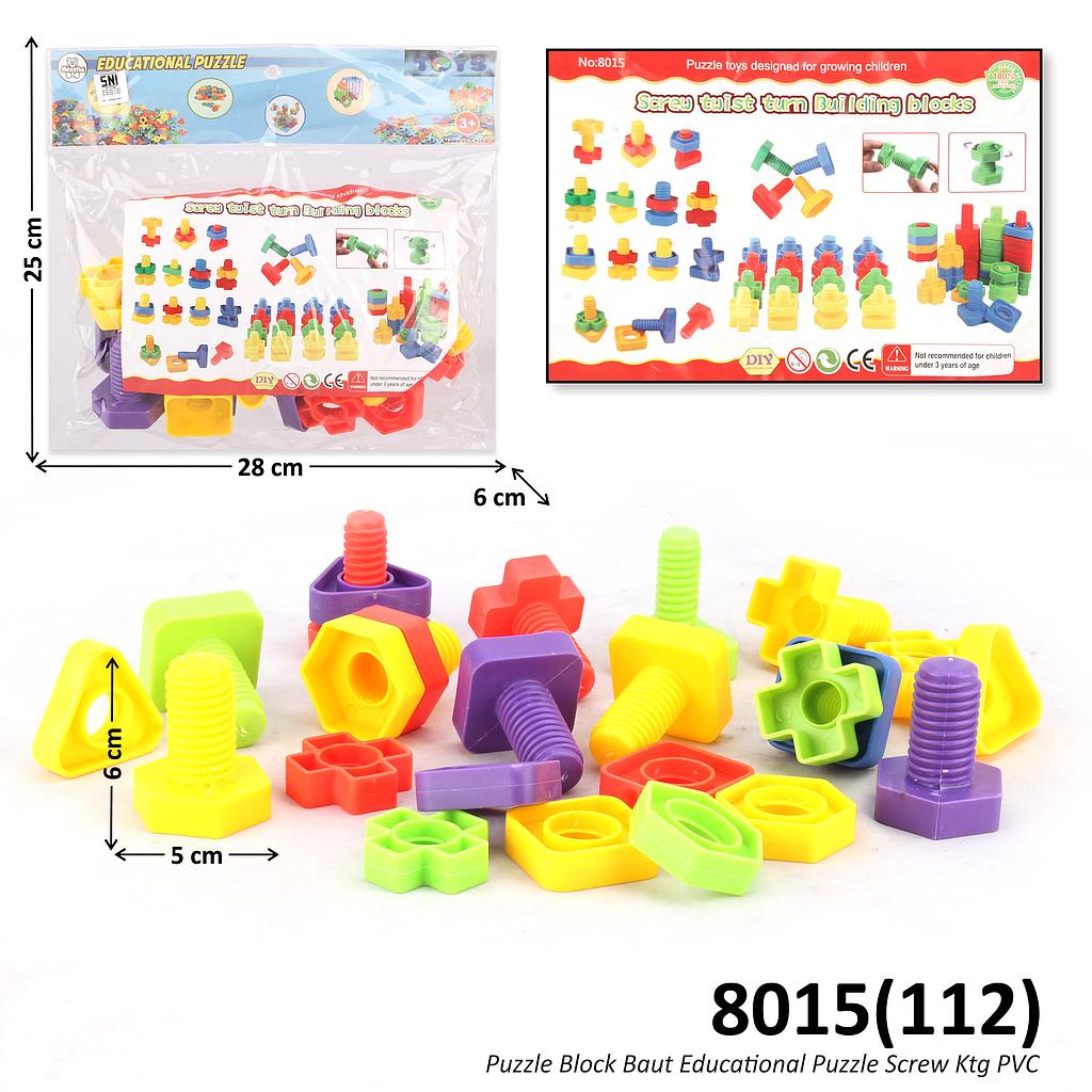 Block Baut Educational Puzzle Screw R0115 Ktg PVC @25