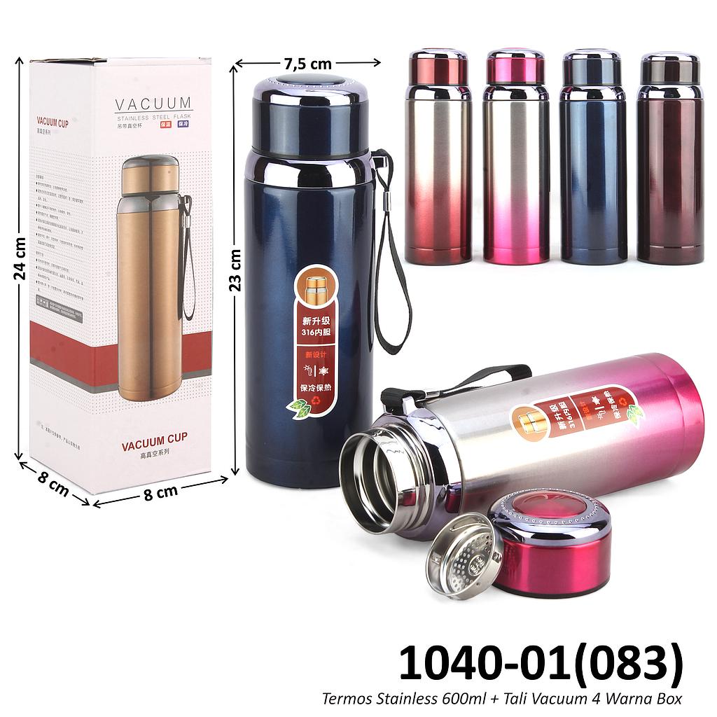 Termos Stainless 600ml + Tali Vacuum Box @50