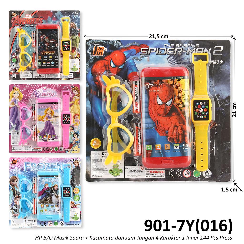 HP B/O Musik Suara + Kacamata dan Jam Tangan 901-7Y 1 Inner 144 Pcs Press @288