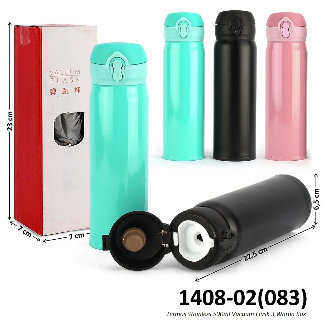 Termos Stainless 500ml Vacuum Flask 3 Warna Box @50