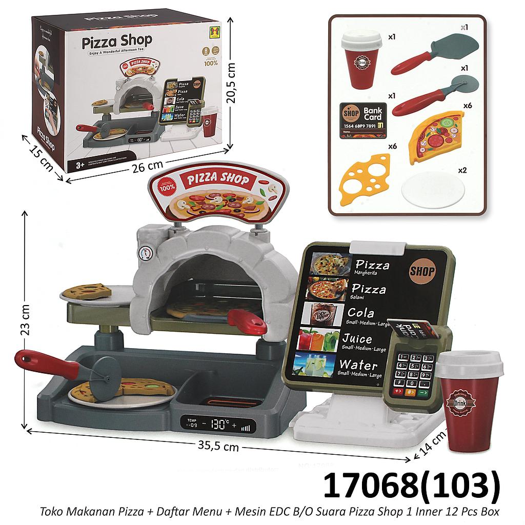Mainan Toko Pizza Set B/O Suara Pizza Shop 1 Inner 12 Pcs Box @24