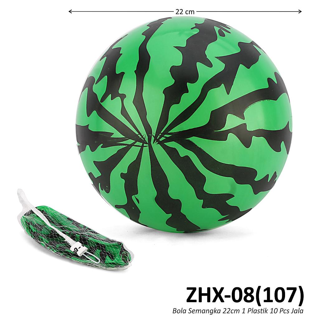 Bola Semangka Karet 22 cm WL-18 1 Pack 10 Pcs Jala @500