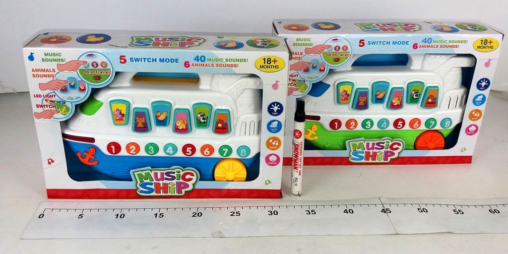 Baby Musical Piano Hewan Kapal B/O Musik Suara Hewan Music Ship Box Window @36 