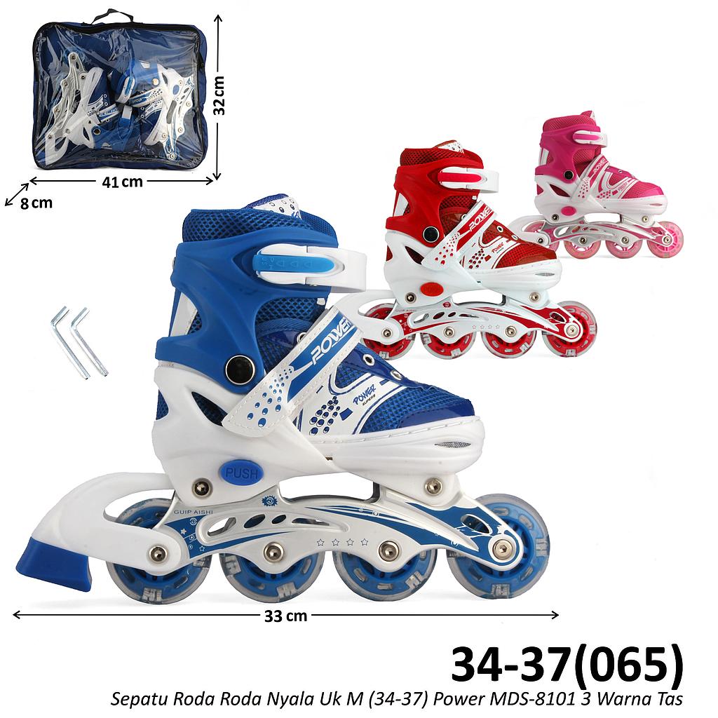 Sepatu Roda Roda Nyala Uk M (34-37) MDS-8101 Power Tas @12