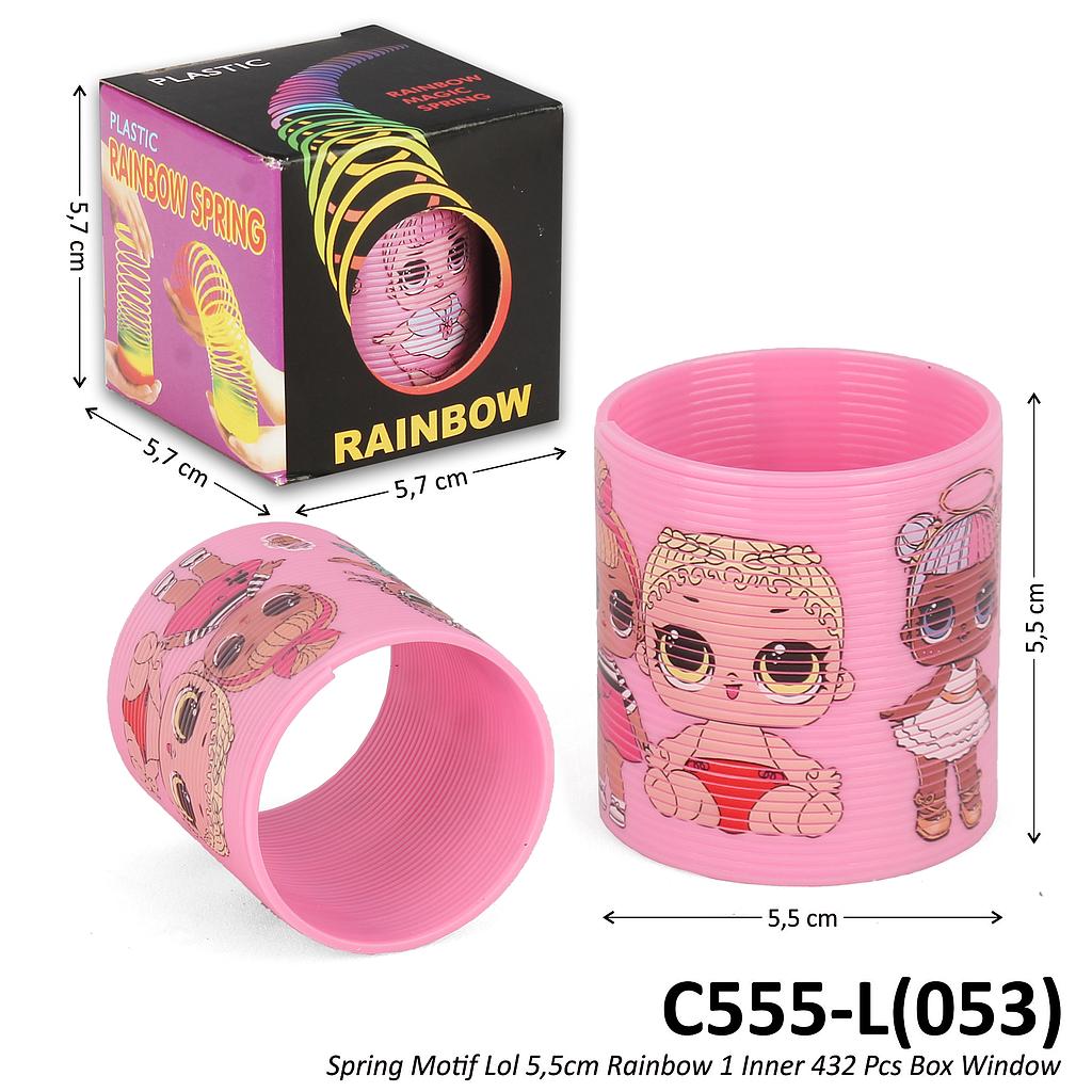 Spring Motif Lol 5,5cm Rainbow 1 Inner 432 Pcs Box Window @864