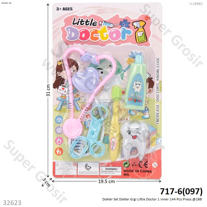 Dokter Set Dokter Gigi Little Doctor 1 Inner 144 Pcs Press @288