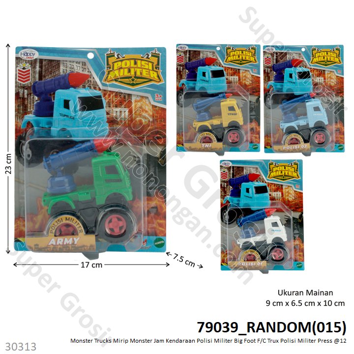 Monster Trucks Monster Jam Big Foot F/C Polisi Militer Press @12