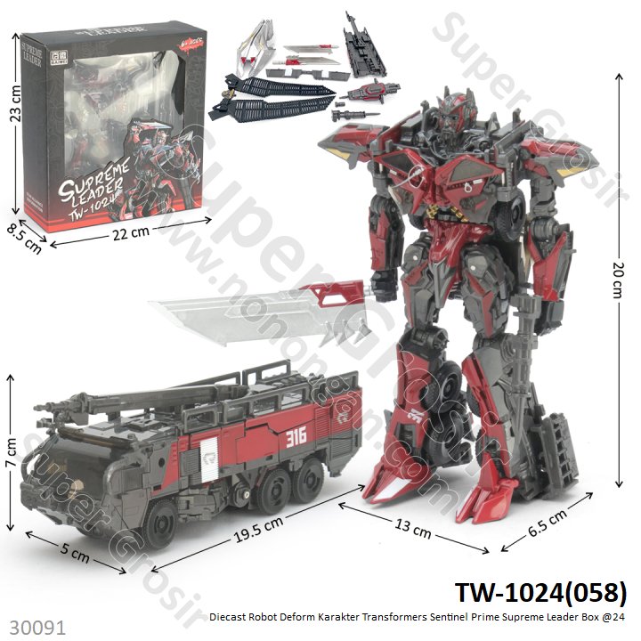 Diecast Robot Deform Transformers Sentinel Prime Supreme Leader Box @24