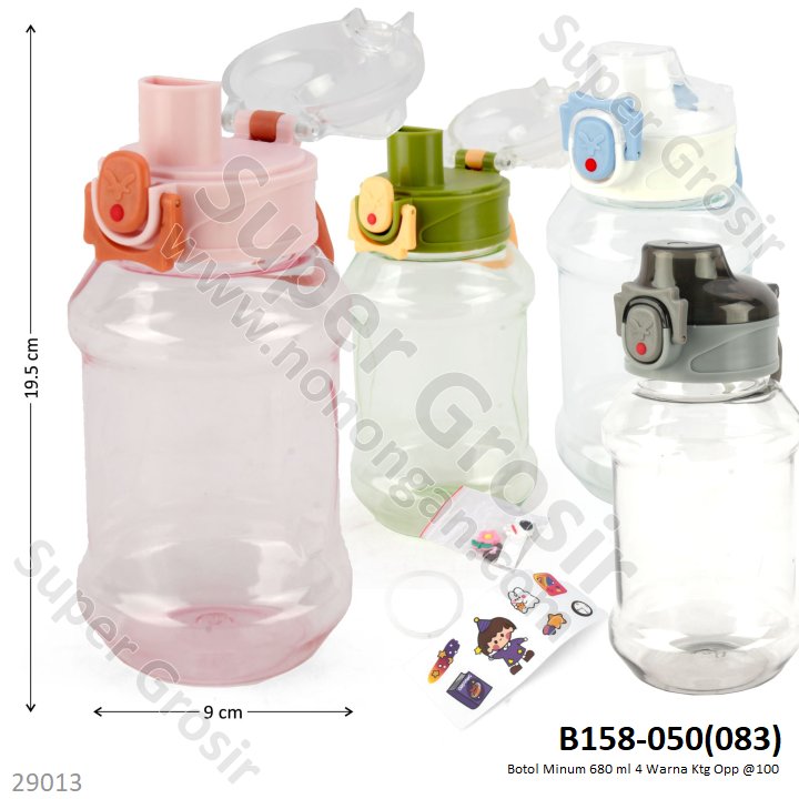 Botol Minum Sticker Karakter Momo 680 ml 4 Warna Ktg Opp @100