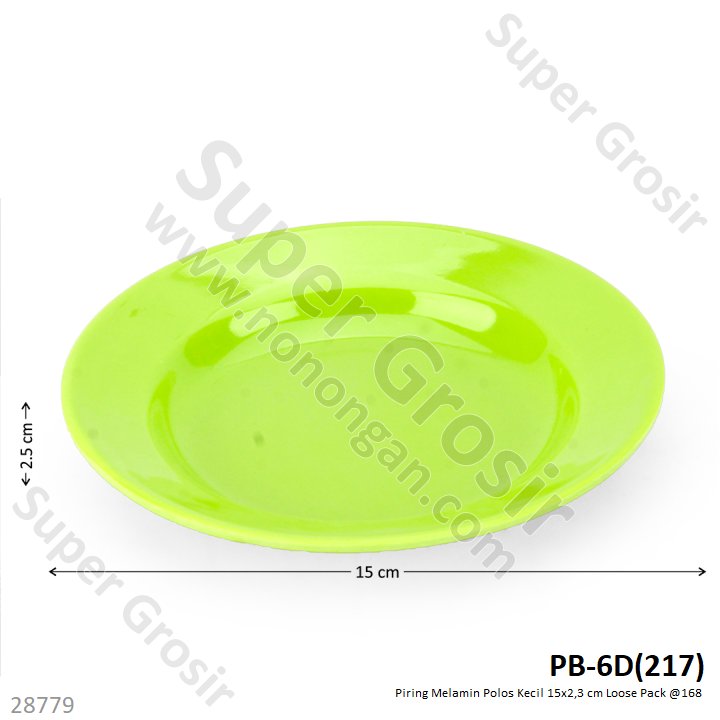 Piring Melamin Polos Kecil 15x2,3 cm Loose Pack @168