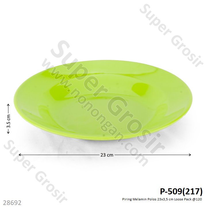Piring Melamin Polos 23x3,5 cm Loose Pack @120