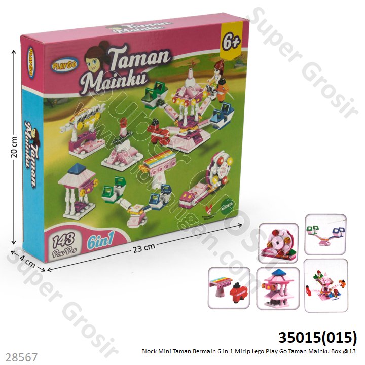 Mini Block Taman Bermain 6 In 1 Play Go Taman Mainku Box @68