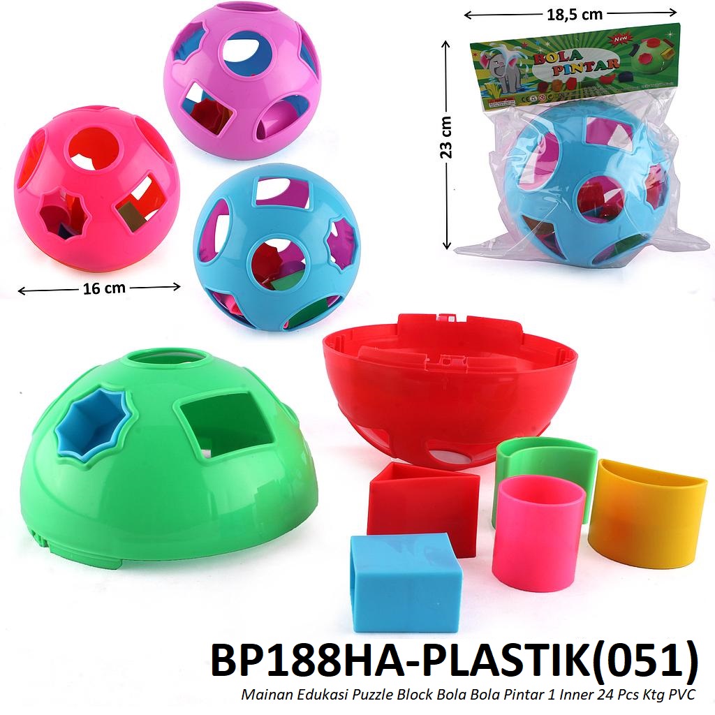 Block Bola Pintar 1 Inner 24 Pcs Ktg PVC @96