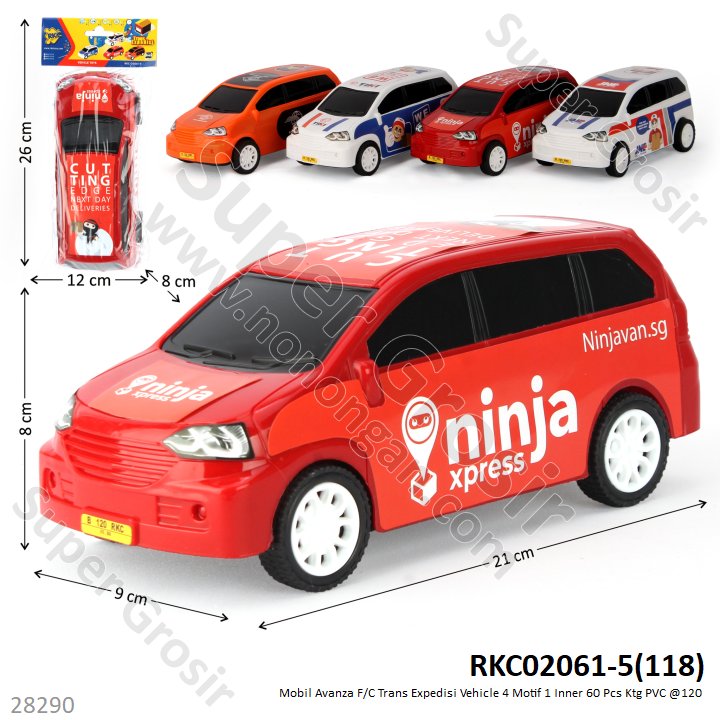 Mobil Toyota Avanza Ekspedisi F/C Vehicle 1 Inner 60 Pcs Ktg PVC @120