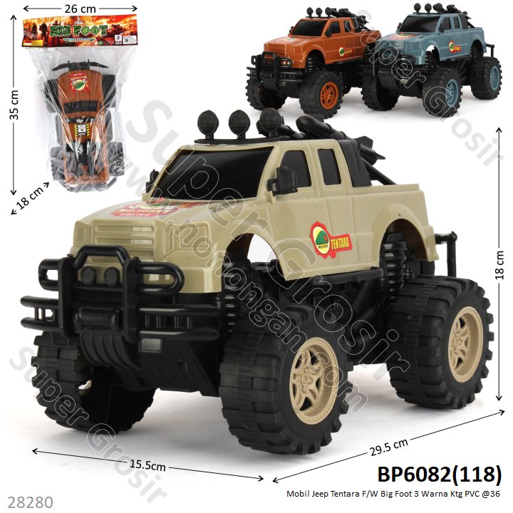 Mobil Jeep Tentara Big Foot F/W Ktg PVC @36
