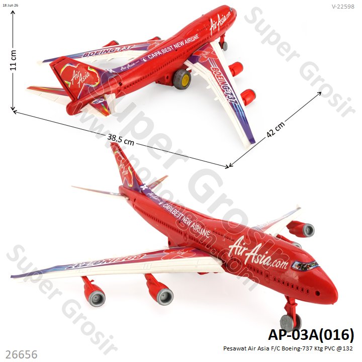 Pesawat Air Asia F/C Boeing-737 Ktg PVC @132