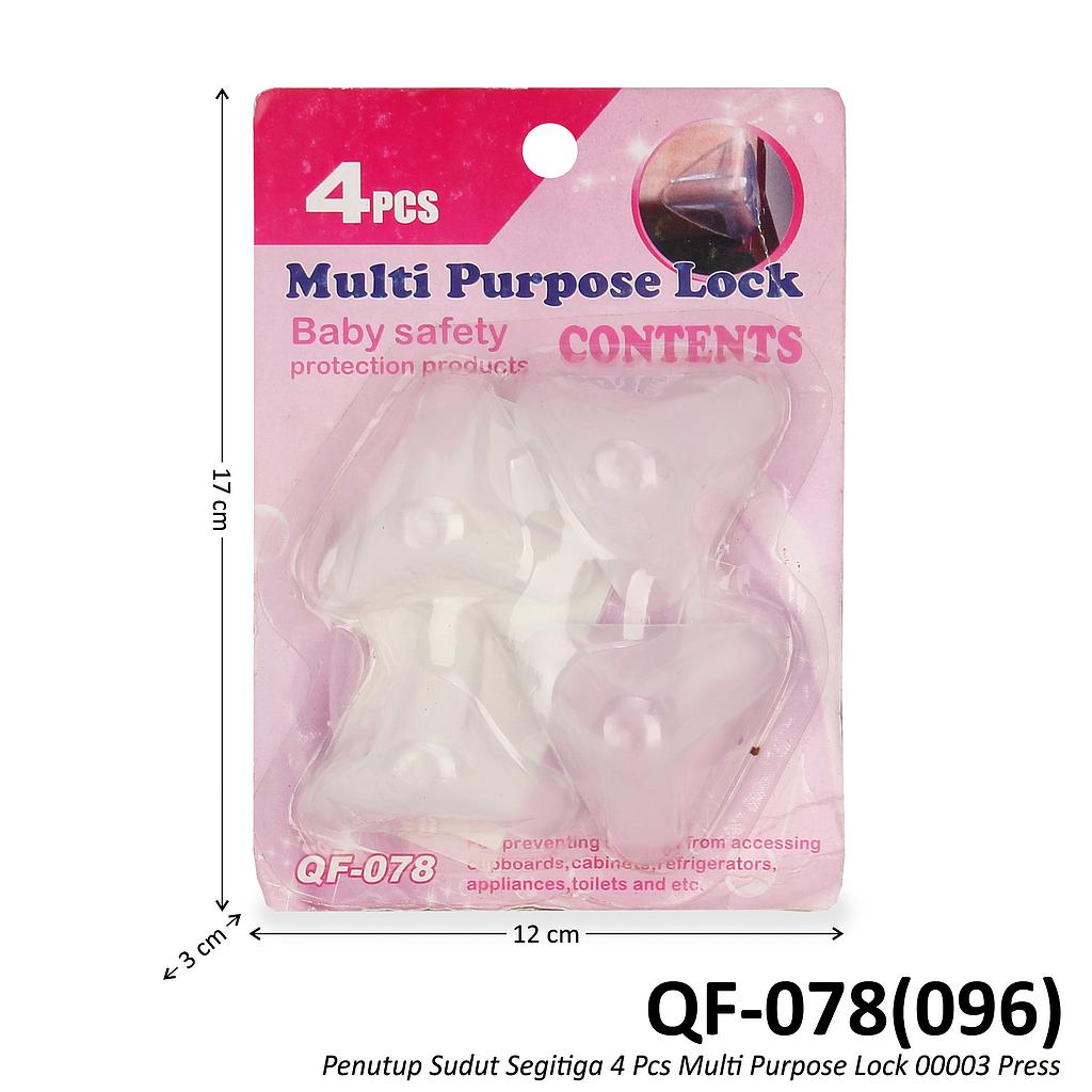 Penutup Sudut Segitiga 4 Pcs Multi Purpose Lock 00003 Press @250
