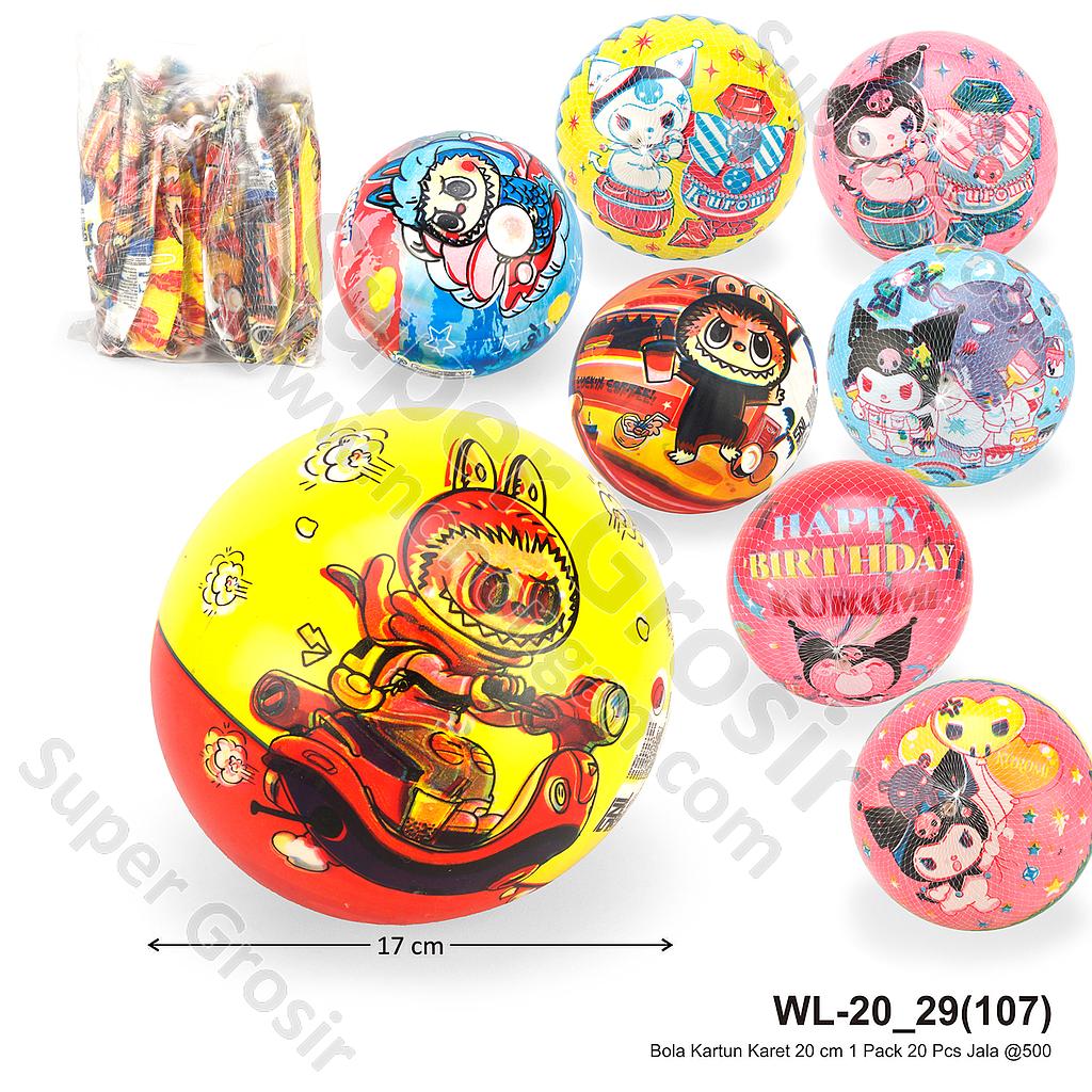 Bola Karet Karakter 20 cm 1 Pack 20 Pcs Jala @500