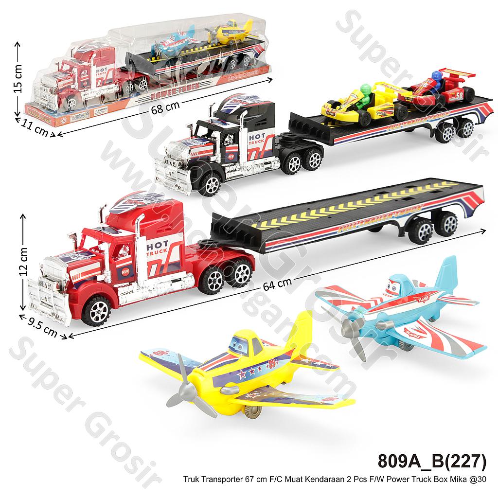 Truk Trailer Muat 67 cm F/C Muat Pesawat / Mobil Balap 2 Pcs F/W Power Truck Box Mika @30
