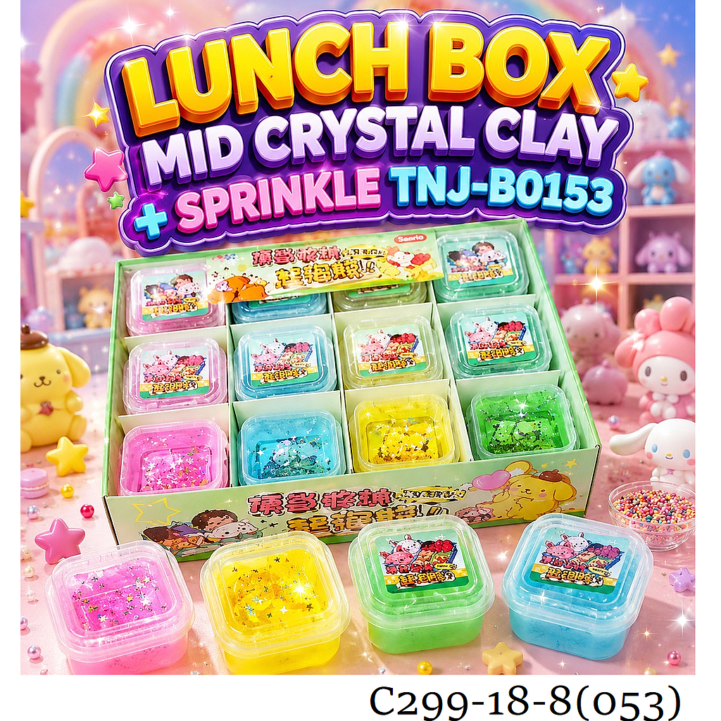 Slime Lunch Box Crystal Mud 1 Box 24 Pcs Box Plastik @480