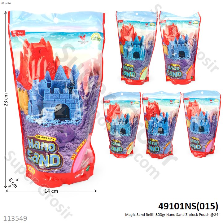 Magic Sand Refill 800 gr Nano Sand Ziplock Pouch @18