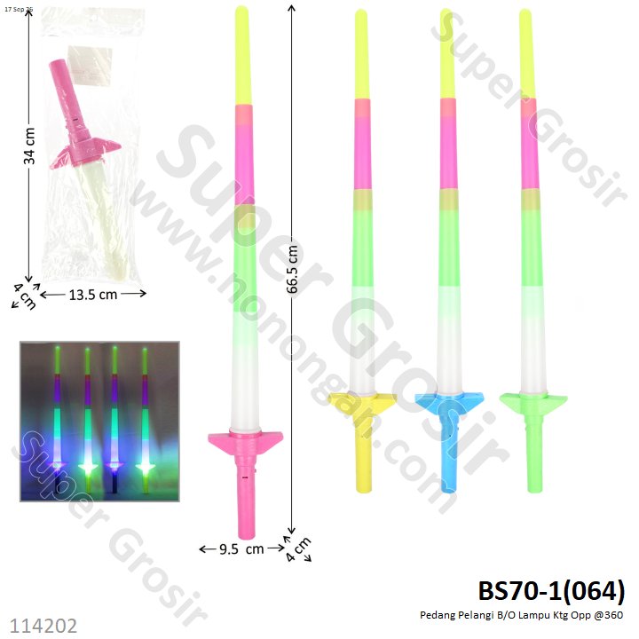 Pedang Pelangi B/O Lampu Ktg Opp @360