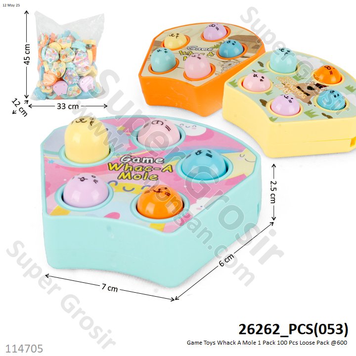 Game Toys Whack A Mole 1 Pack 100 Pcs Loose Pack @600