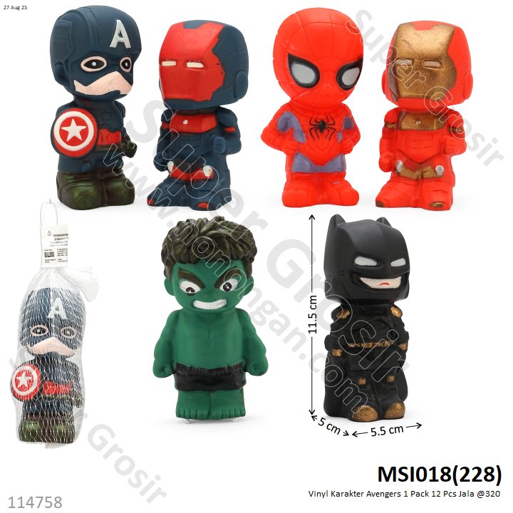 Vinyl Karakter Avengers 1 Pack 12 Pcs Jala @320