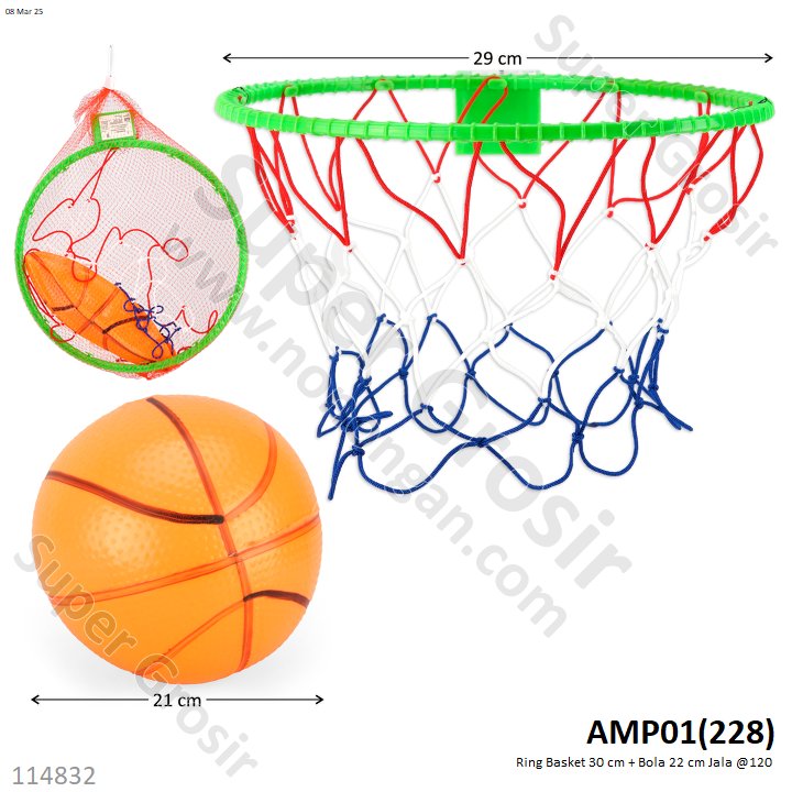 Ring Basket 30 cm Set Bola 22 cm Jala @120